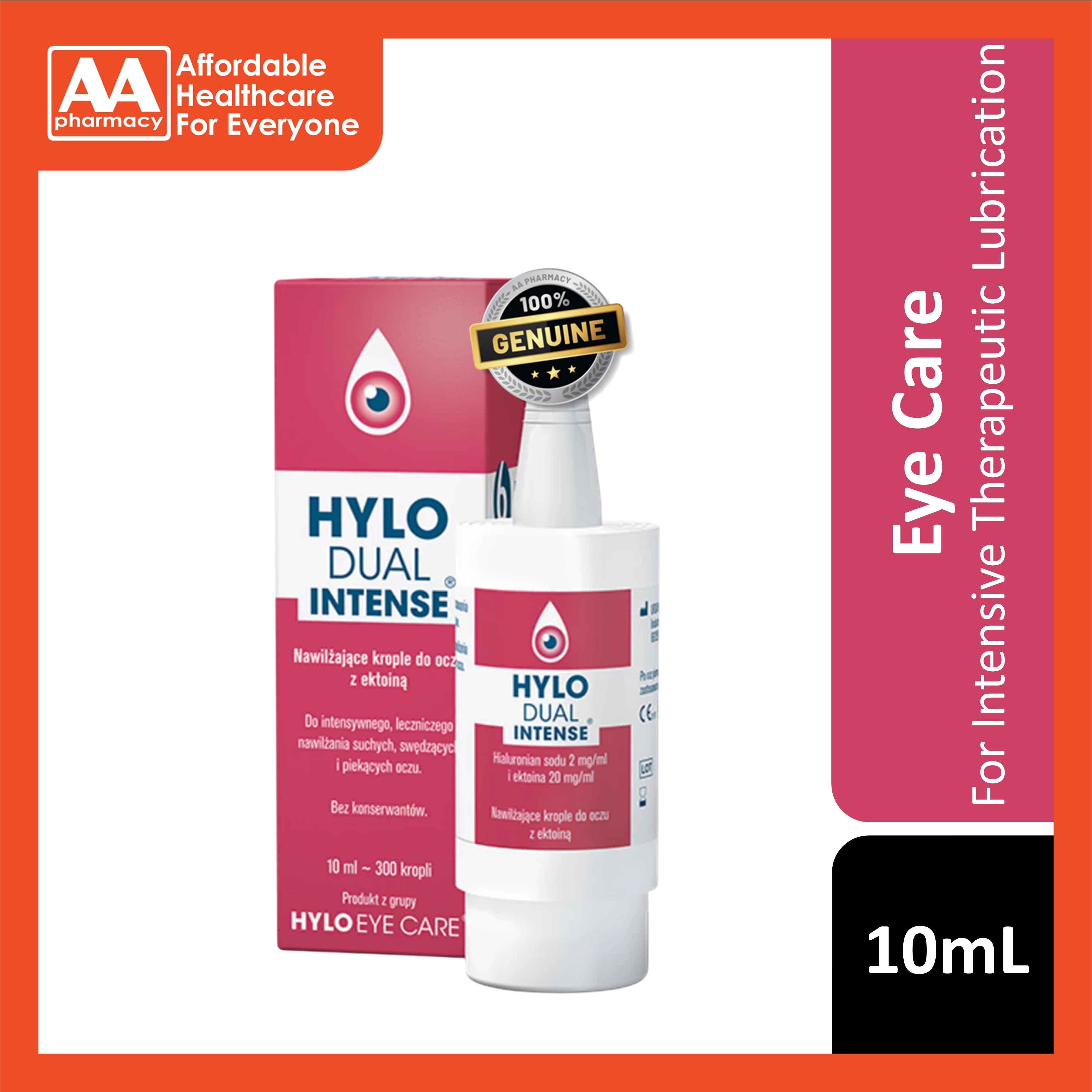 Hylo Dual Intense Eye Drops with Ectoine 10mL