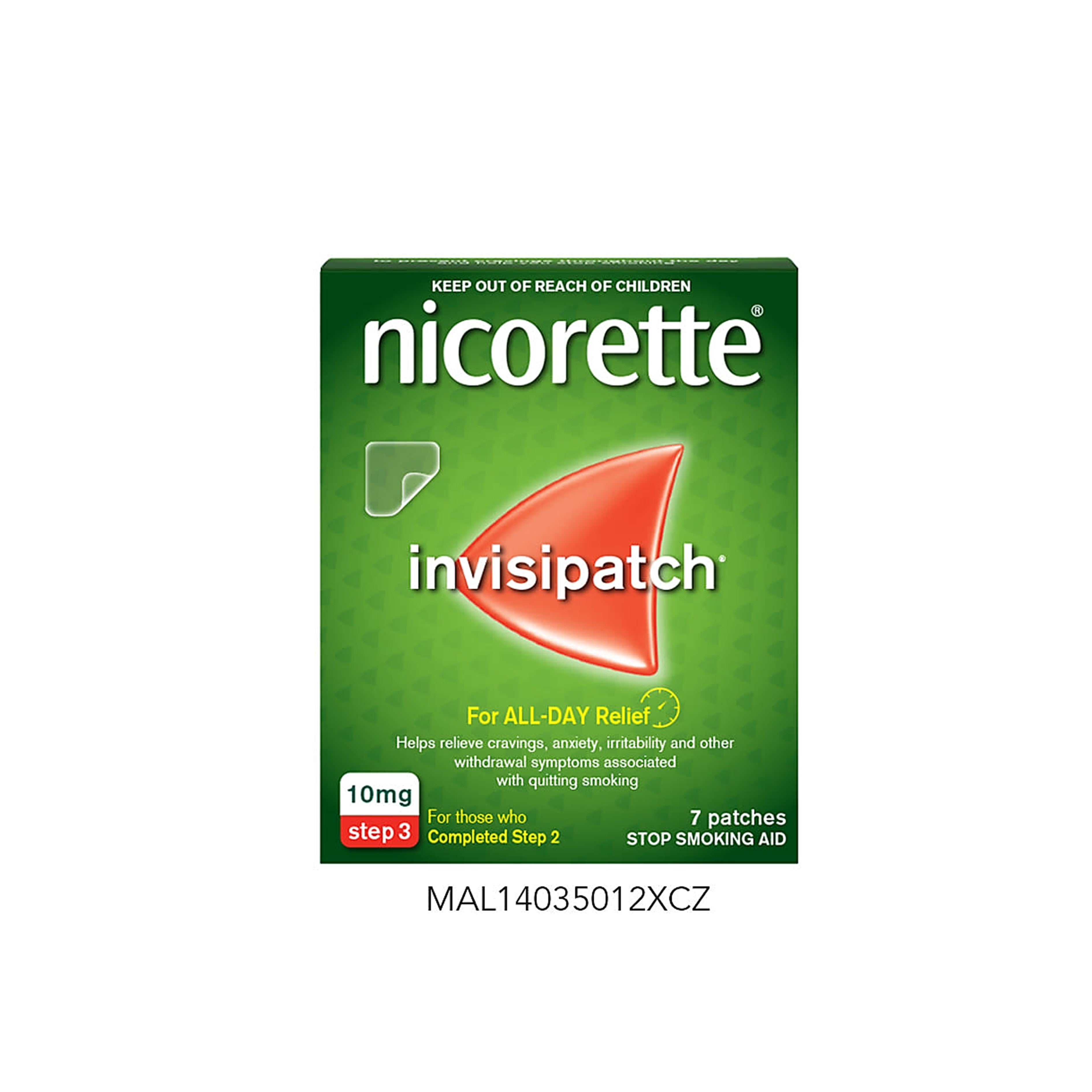 Nicorette Invisi Transdermal Patch 10mg/16hr - Step 3 (7's)