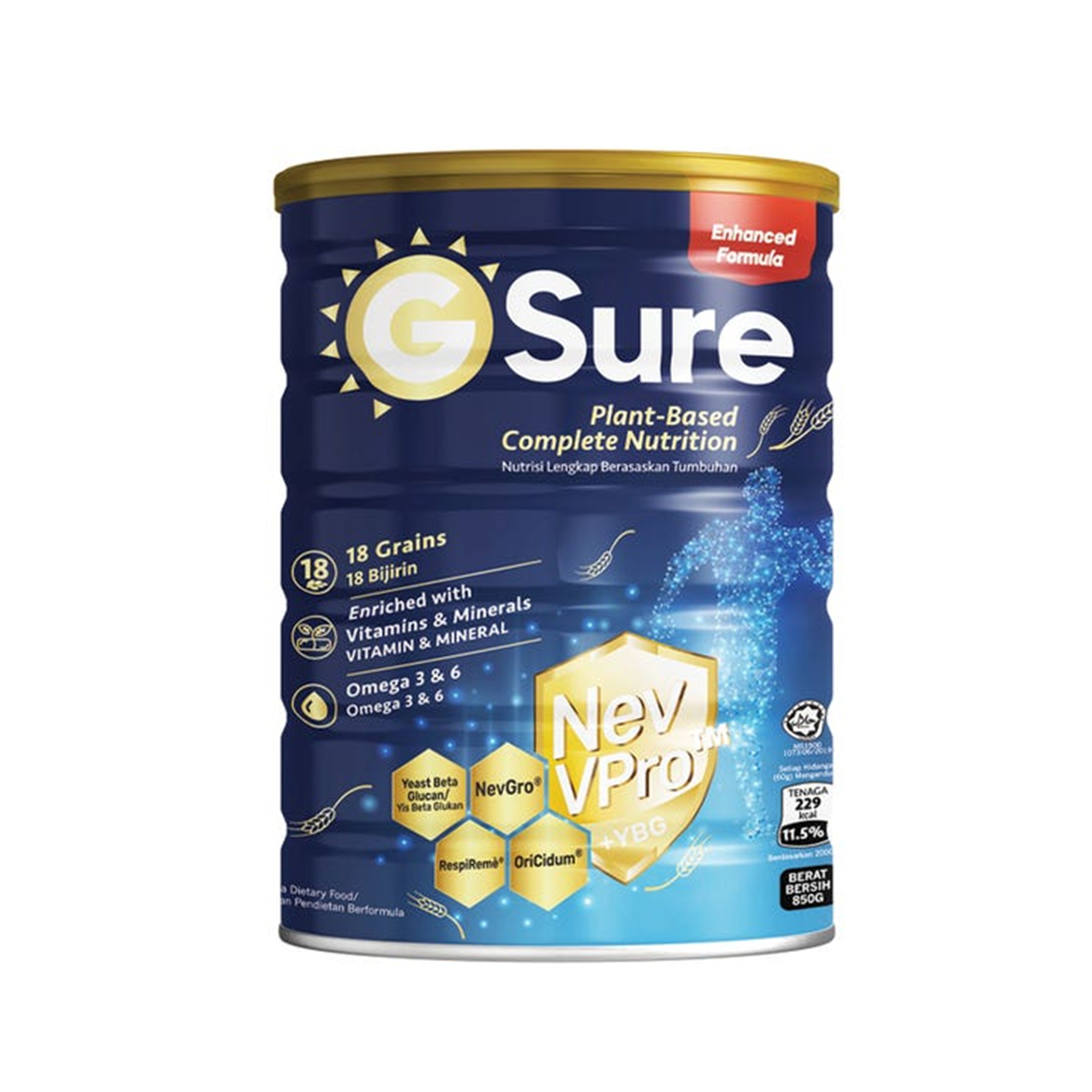 GoodMorning GSure Plant-Based Complete Nutrition 850g [Enhanced Formula]