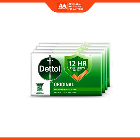 Dettol (Original) Antibacterial Bar Soap 100gx4's [Value Pack]