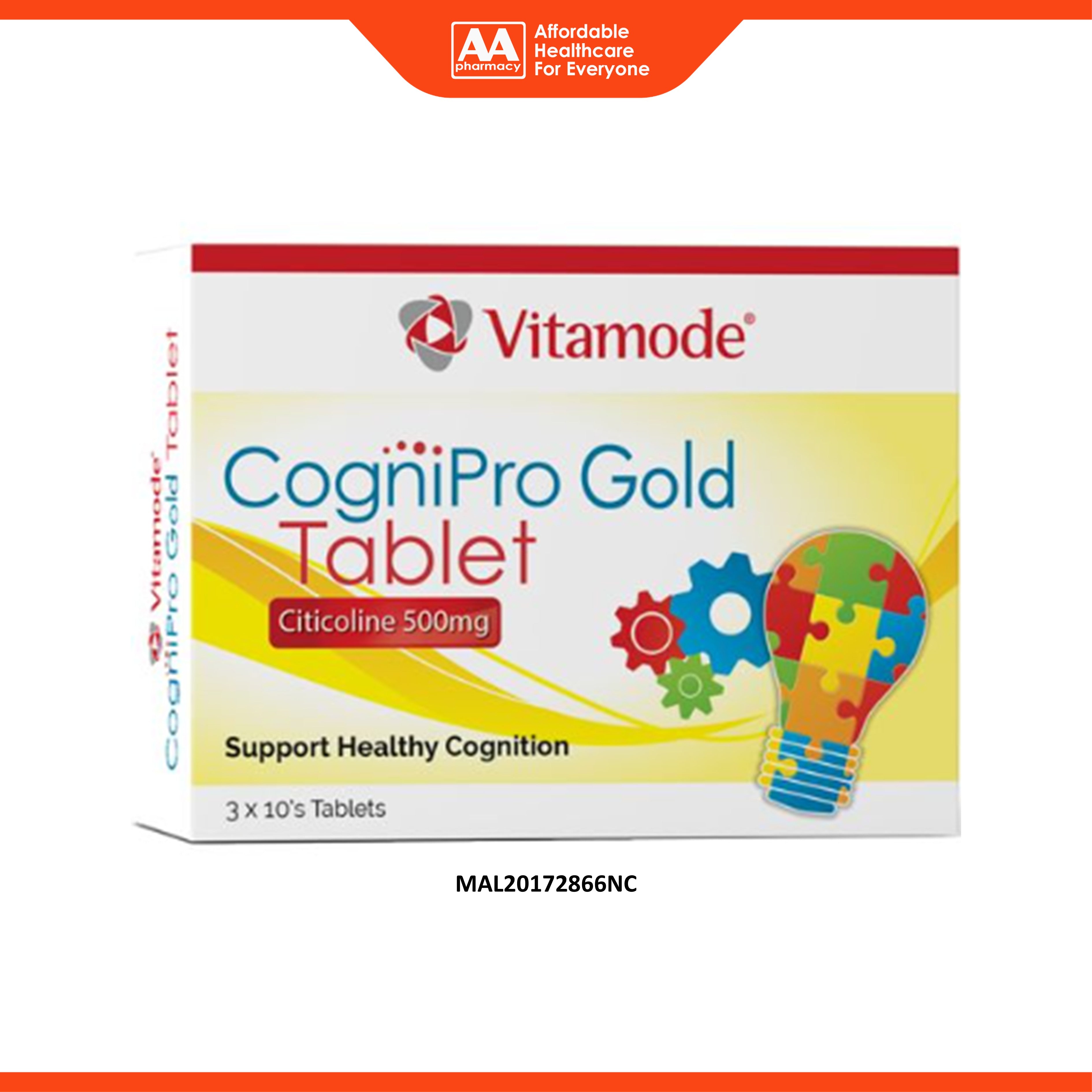 Vitamode CogniPro Gold (Citicoline 500mg) Tablet 3x10's