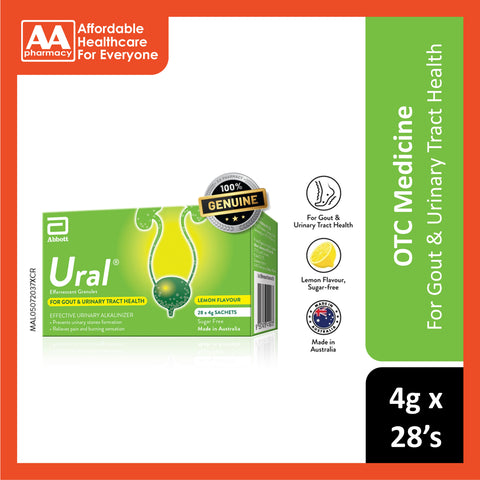 Ural Effervescent Granules Sachet 4gx28's (Effective Urinary Alkalinizer)