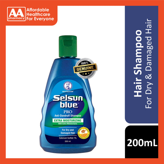 Selsun Blue PRO Anti-Dandruff Shampoo 200mL (Extra Moisturizing with Extra Moisturizers)