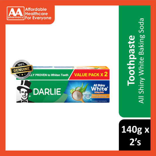 Darlie Toothpaste (All Shiny White, Baking Soda) 140gx2's [Twinpack]