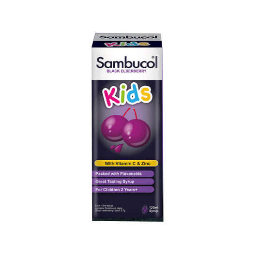 Sambucol Kids Black Elderberry Syrup 120mL (With Vitamin C and Zinc)