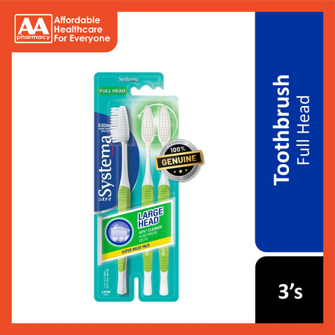 Systema Toothbrush (Full Head, Large Head Size, Soft) 3's