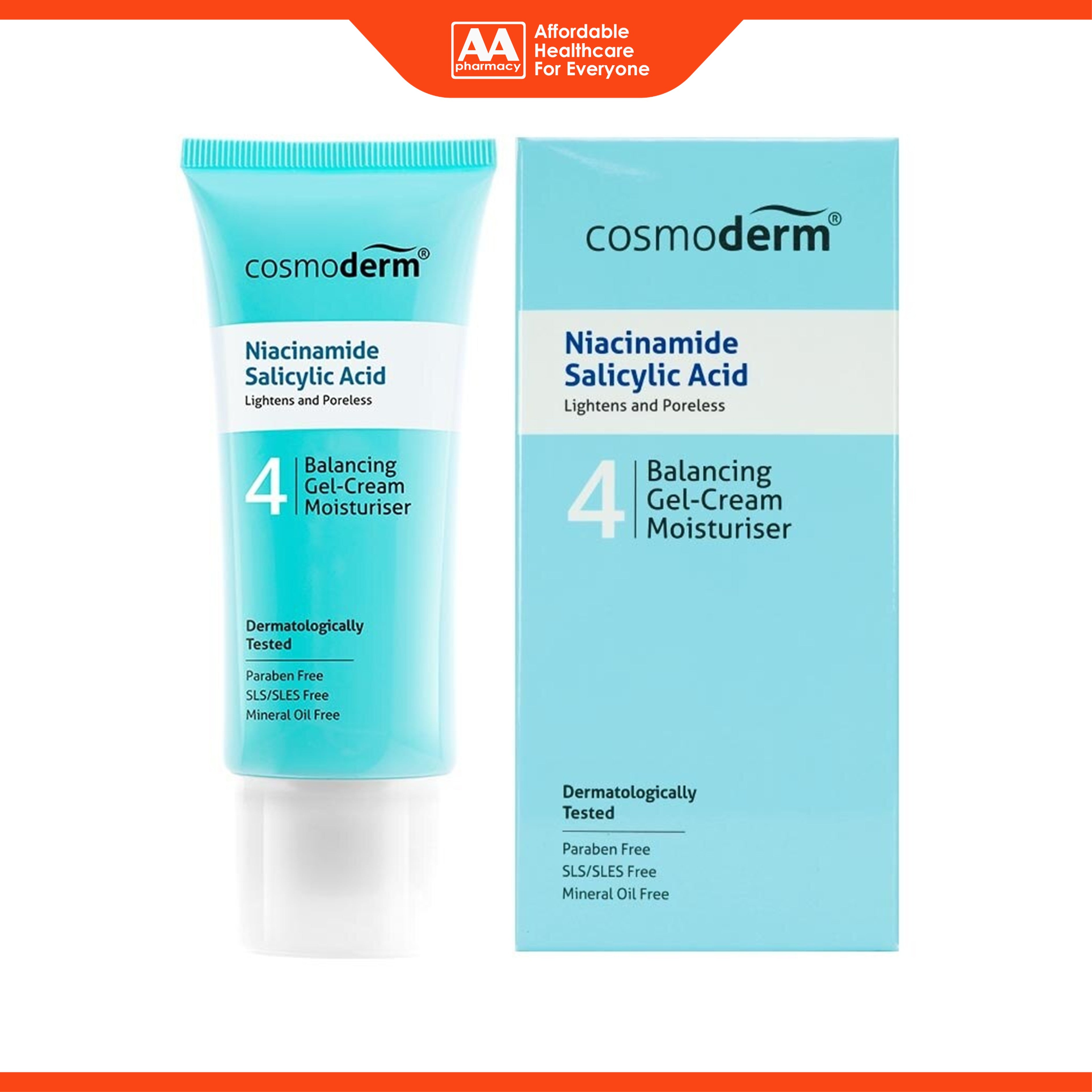 Cosmoderm Niacinamide + Salicylic Acid Balancing Gel-Cream Moisturiser (50ml)