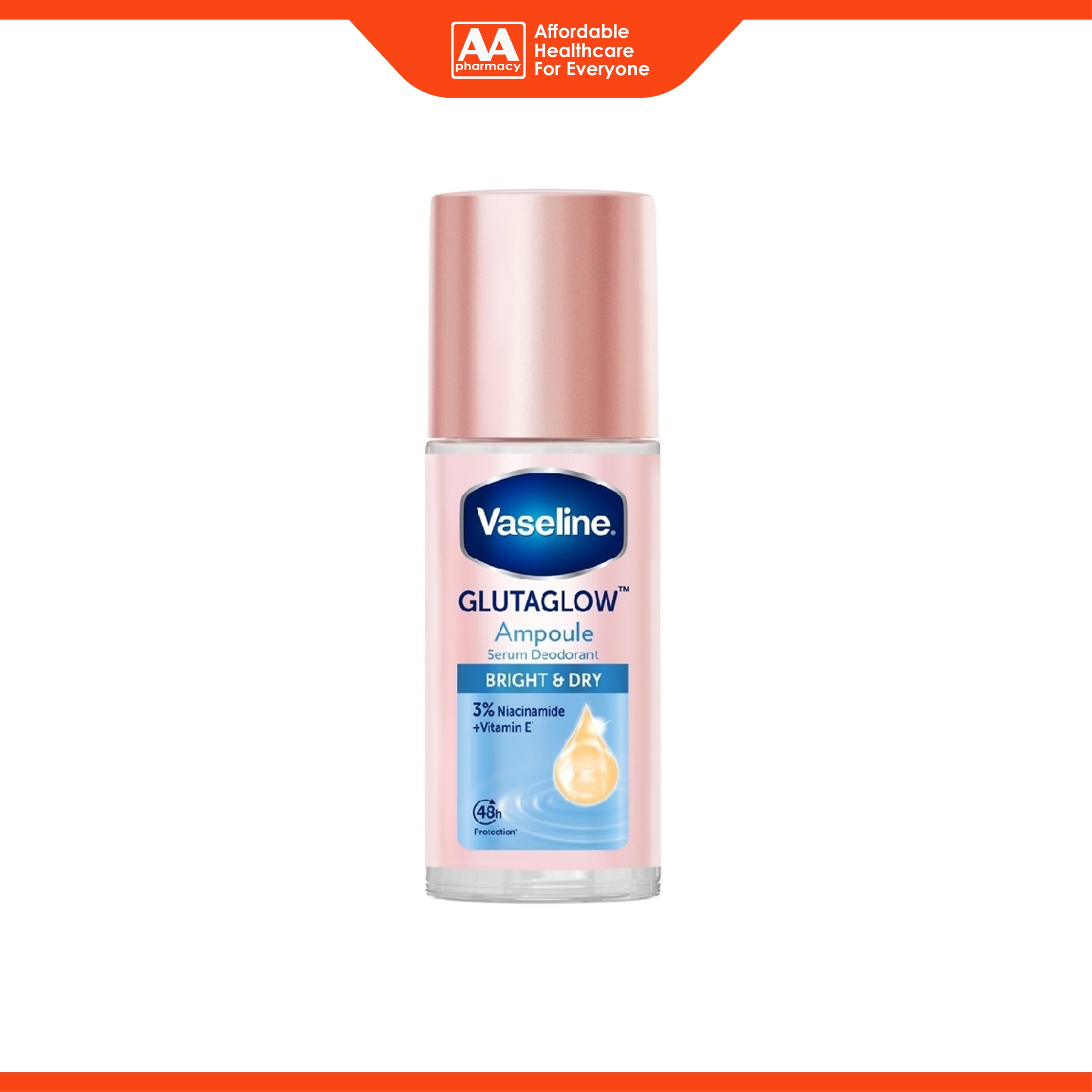 Vaseline GlutaGlow Ampoule Serum Deodorant - Bright and Dry (45ml)