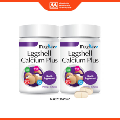 MegaLive Eggshell Calcium Plus Tablet 2x45's