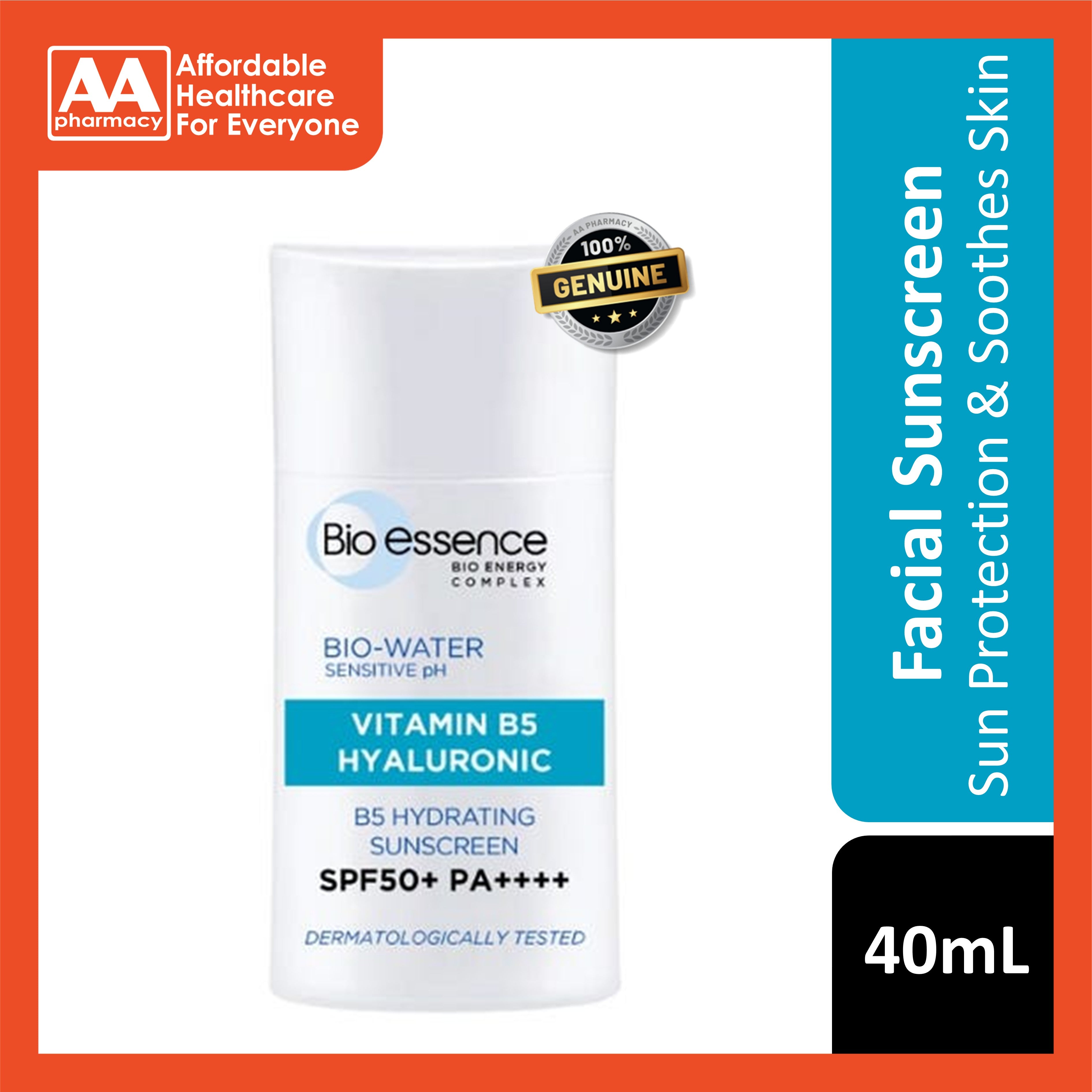 Bio Essence Bio-Water Sensitive pH B5 Hydrating Sunscreen SPF50+ PA++++ 40mL