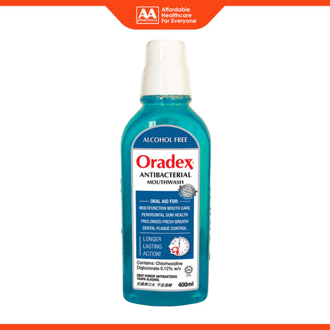 Oradex Antibacterial Mouthwash (Alcohol Free) 400mL