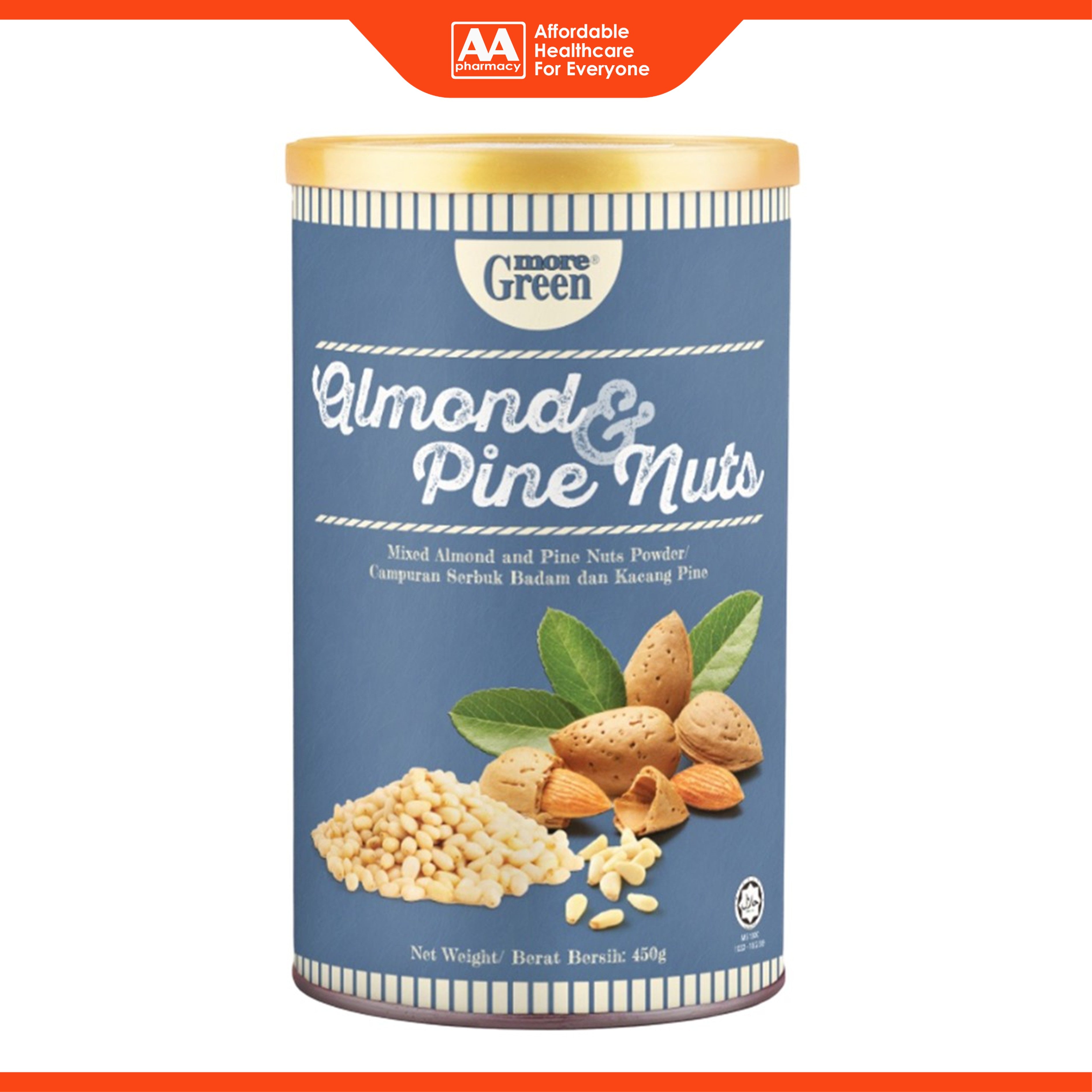 More Green Mixed Almond and Pine Nuts Powder 450g