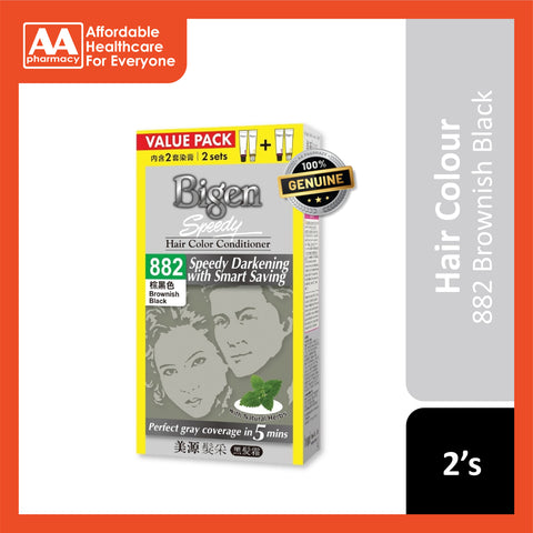 Bigen Speedy Hair Colour Conditioner #882 Brownish Black [Twinpack]