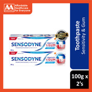 Sensodyne Toothpaste (Sensitivity and Gum, Caring Mint Flavour) 100gx2's [Twinpack]