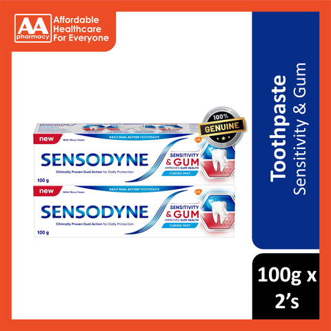 Sensodyne Toothpaste (Sensitivity and Gum, Caring Mint Flavour) 100gx2's [Twinpack]