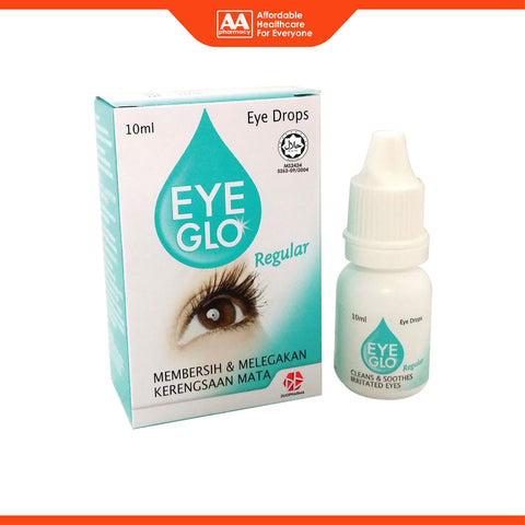 Eye Glo Regular Eye Drops 10mL (Cleans and Soothes Irritated Eyes)