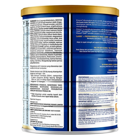 Ensure Gold Formula Drink 800g (Wheat Flavour)