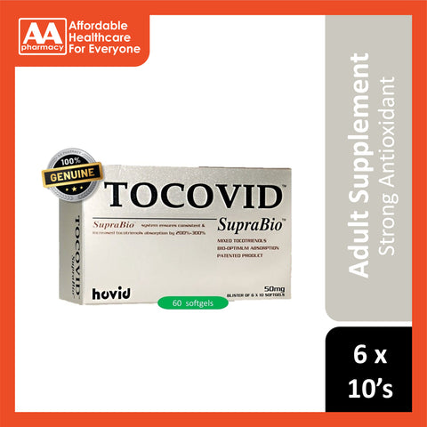 Tocovid SupraBio Mixed Tocotrienols 50mg Softgel 6x10's