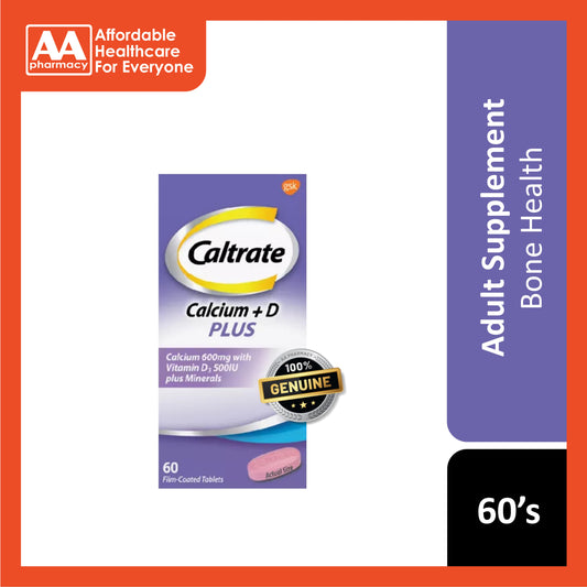 Caltrate Calcium 600mg + D Plus Tablet 60's