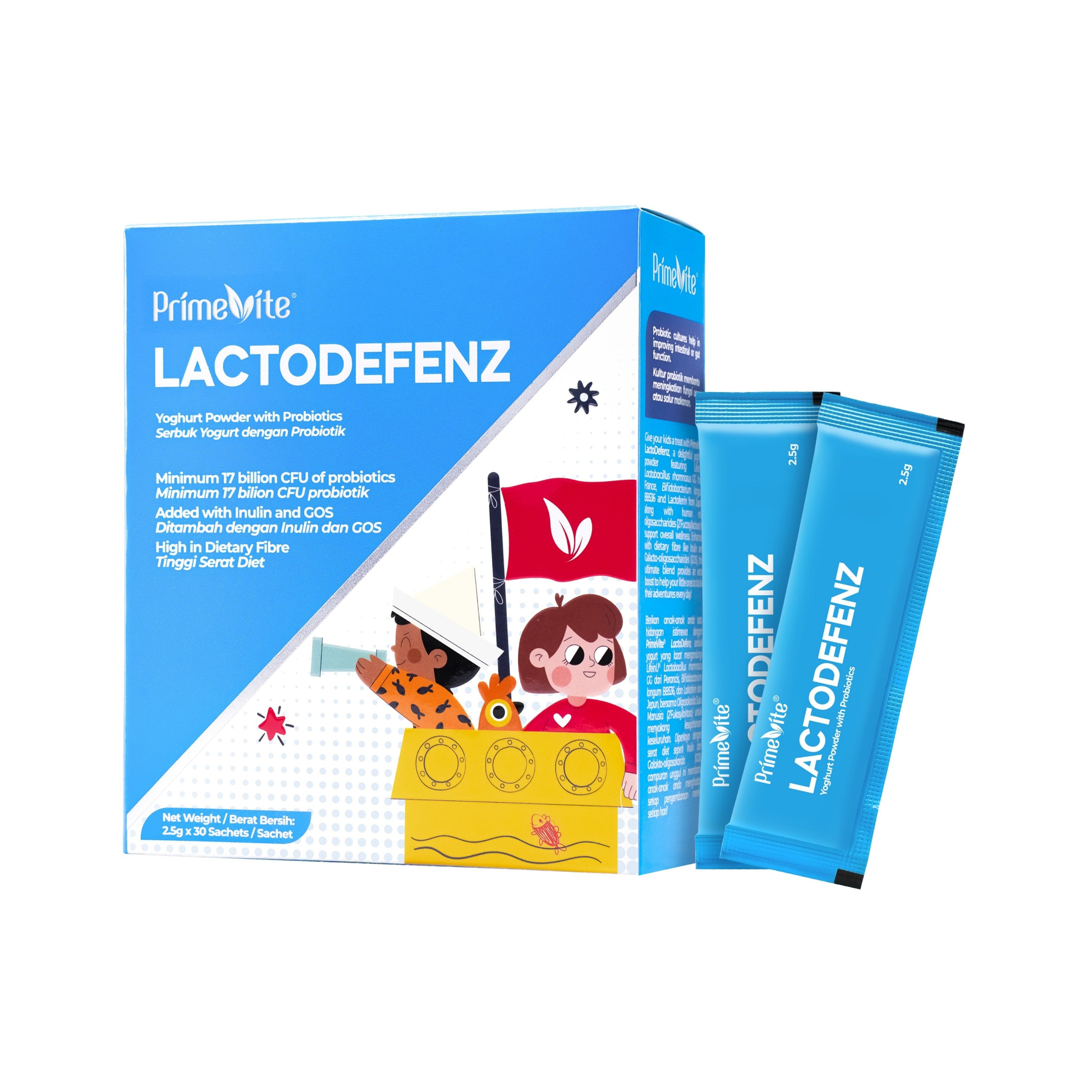 PrimeVite LactoDefenz Yoghurt Powder with Probiotics 2.5gx30's