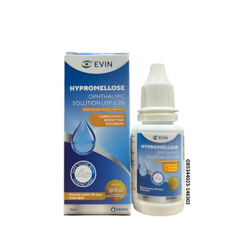 Evin Hypromellose Ophthalmic Solution USP 0.3% 10mL