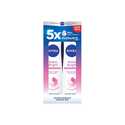 Nivea Extra Bright (Radiant and Smooth) 72H Anti-Perspirant Spray 150mLx2's [Twinpack]