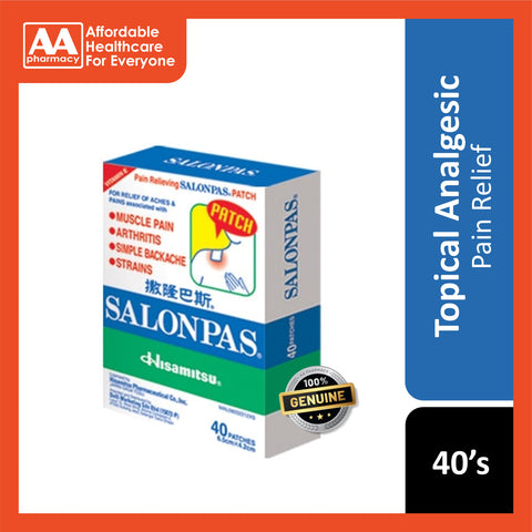 Salonpas Pain Relieving Patch 6.5cm x 4.2cm (10's / 20's / 40's)