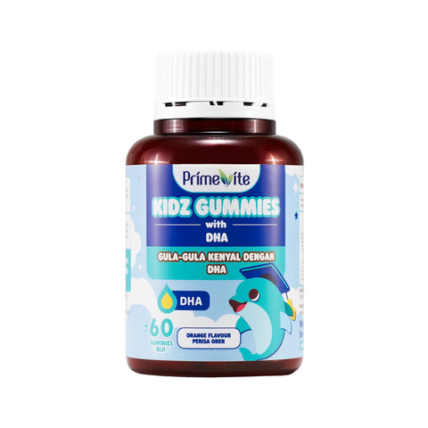 PrimeVite Kidz Gummies With DHA 60's (Orange Flavour)