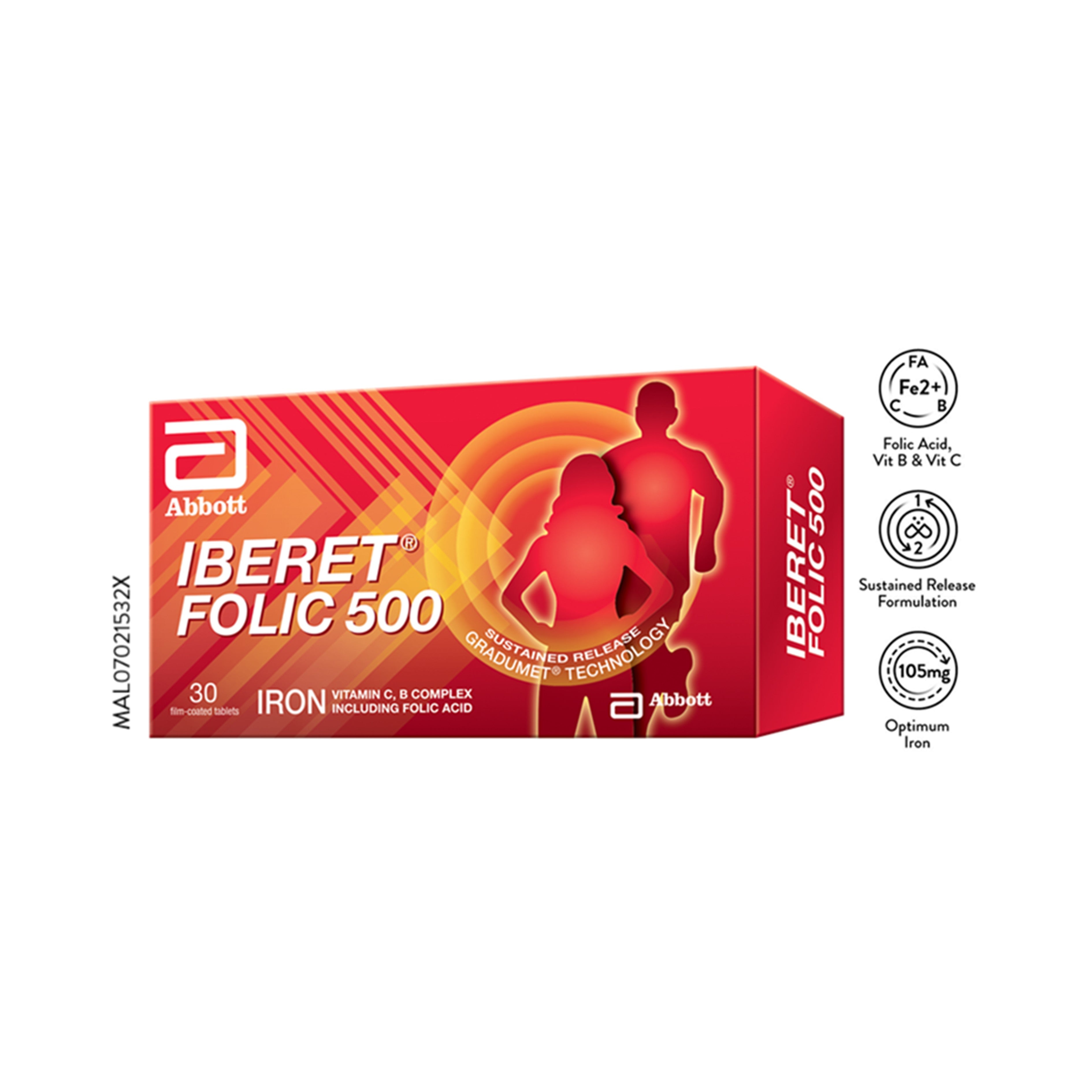 Iberet® Folic 500 Film Coated Tablet 30's