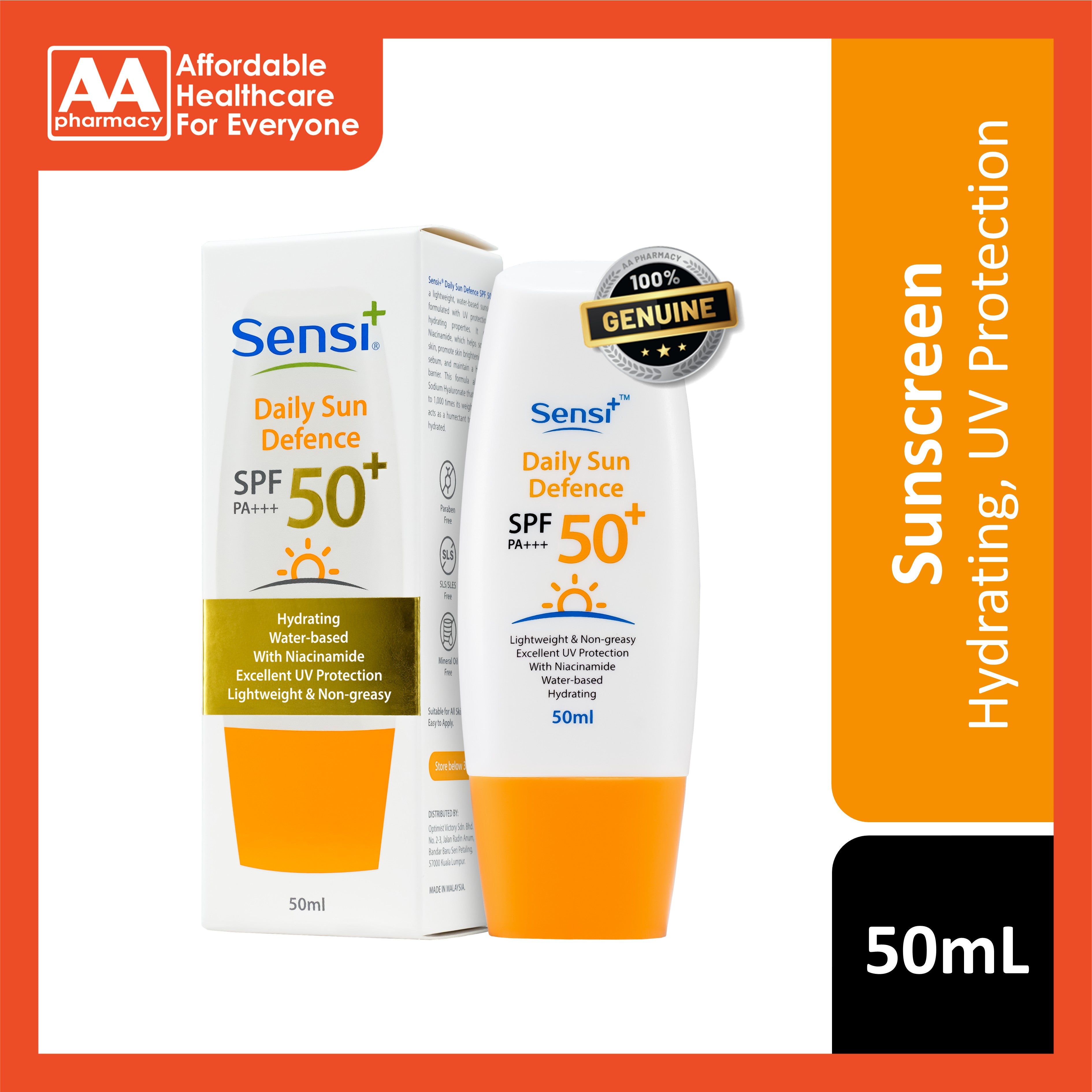 Sensi+ Daily Sun Defence SPF50 PA+++ 50mL [New Packaging]