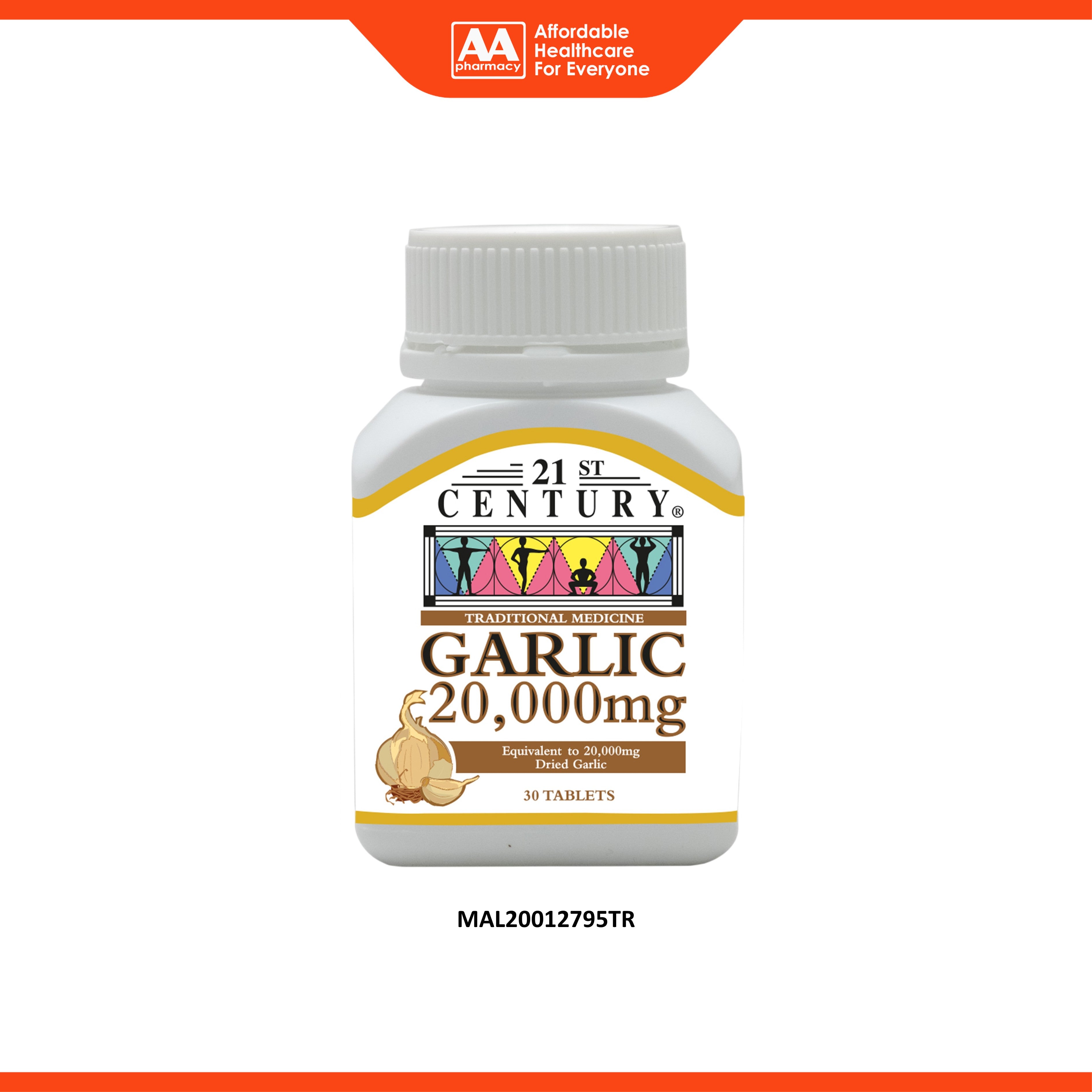21st Century Garlic 20000mg Tablet (30's)