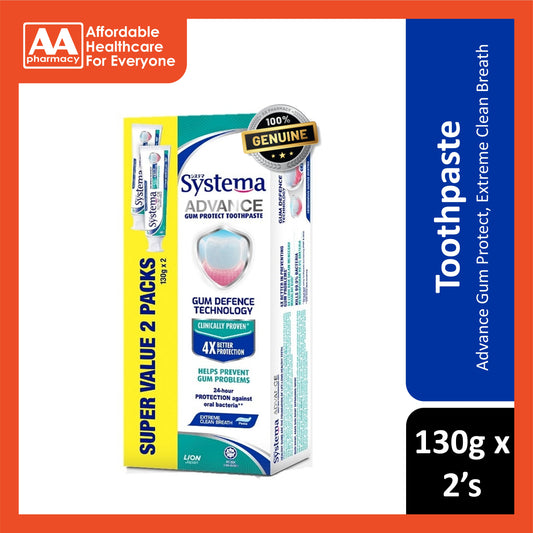 Systema Advance Gum Protect Toothpaste (Extreme Clean Breath) 130gx2's [Twinpack]