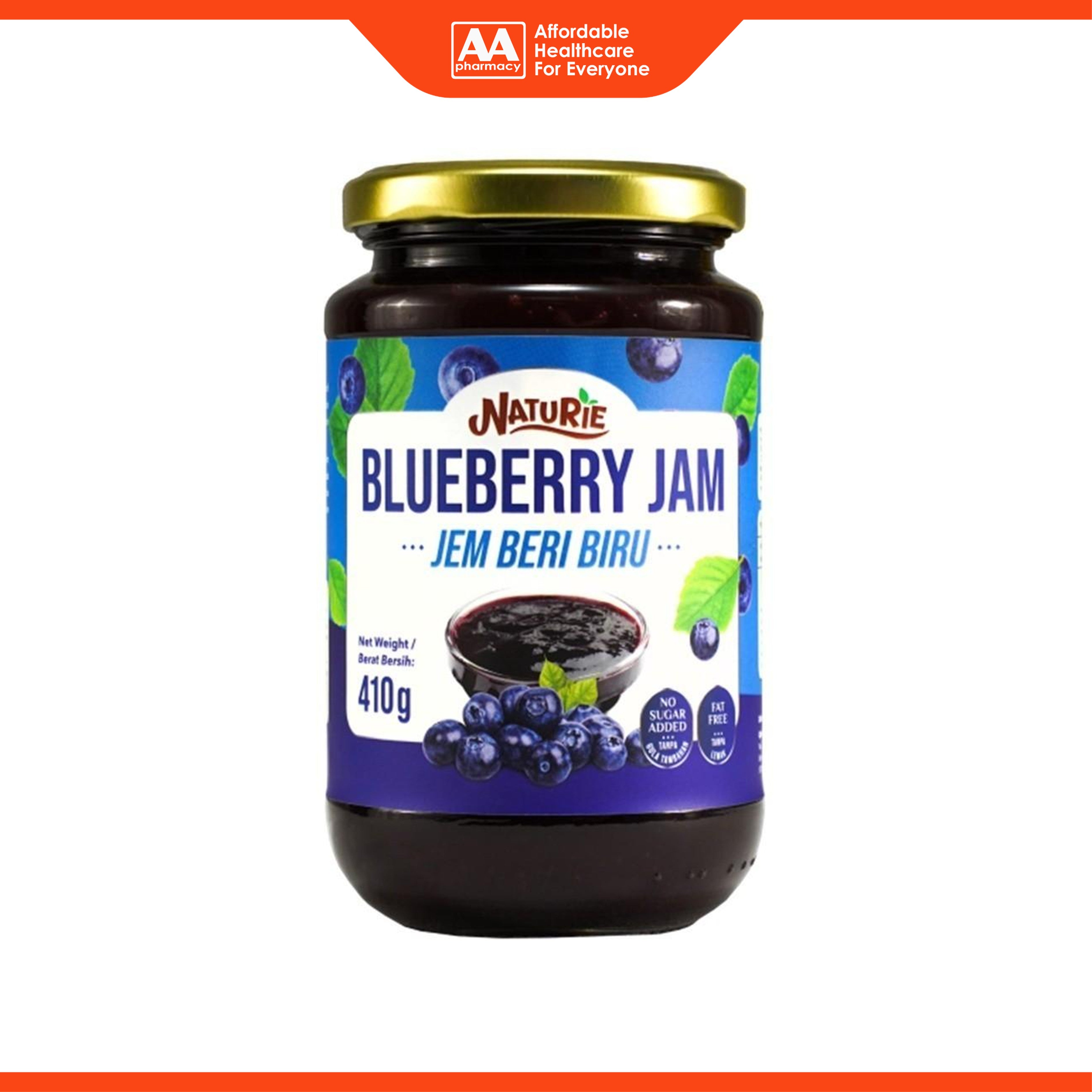 Naturie Blueberry Jam (No Sugar Added) 410g