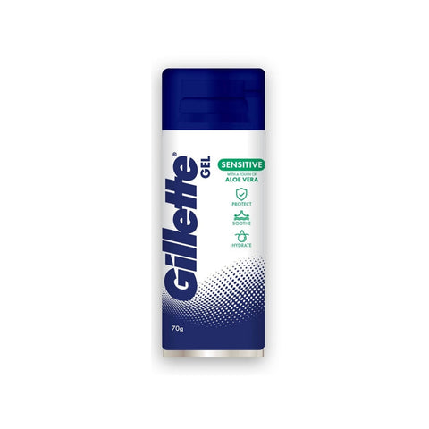 Gillette Sensitive (With A Touch of Aloe Vera) Shave Gel 70g