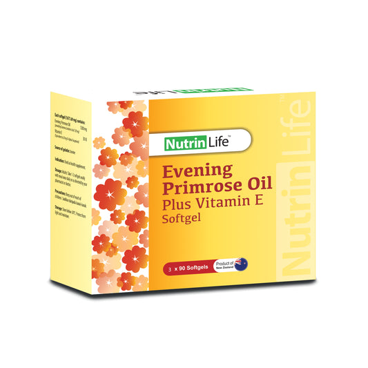 NutrinLife Evening Primrose Oil Plus Vitamin E Softgel 3x90's