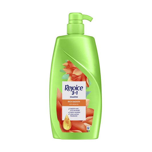 Rejoice 3-In-1 Shampoo (Rich Smooth with Argan Oil) 600mL