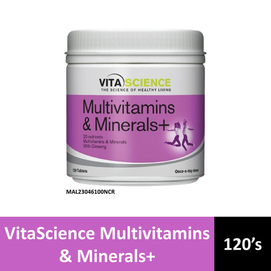 VitaScience Multivitamins and Minerals+ Tablet 120's