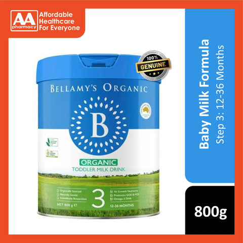 Bellamy's Organic Equispire Step 3 Formulated Milk Powder for Children 12-36 Months 800g
