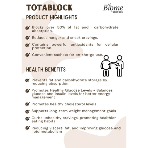 Biome Totablock (Botanical Beverage Mix Passion Fruit Powder with White Kidney Bean Extract) Sachet 5gx15's