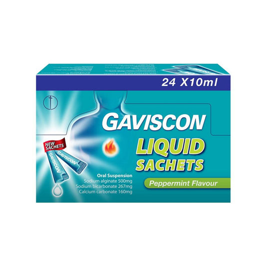 Gaviscon Liquid Sachet 10mLx24's (Peppermint Flavour)