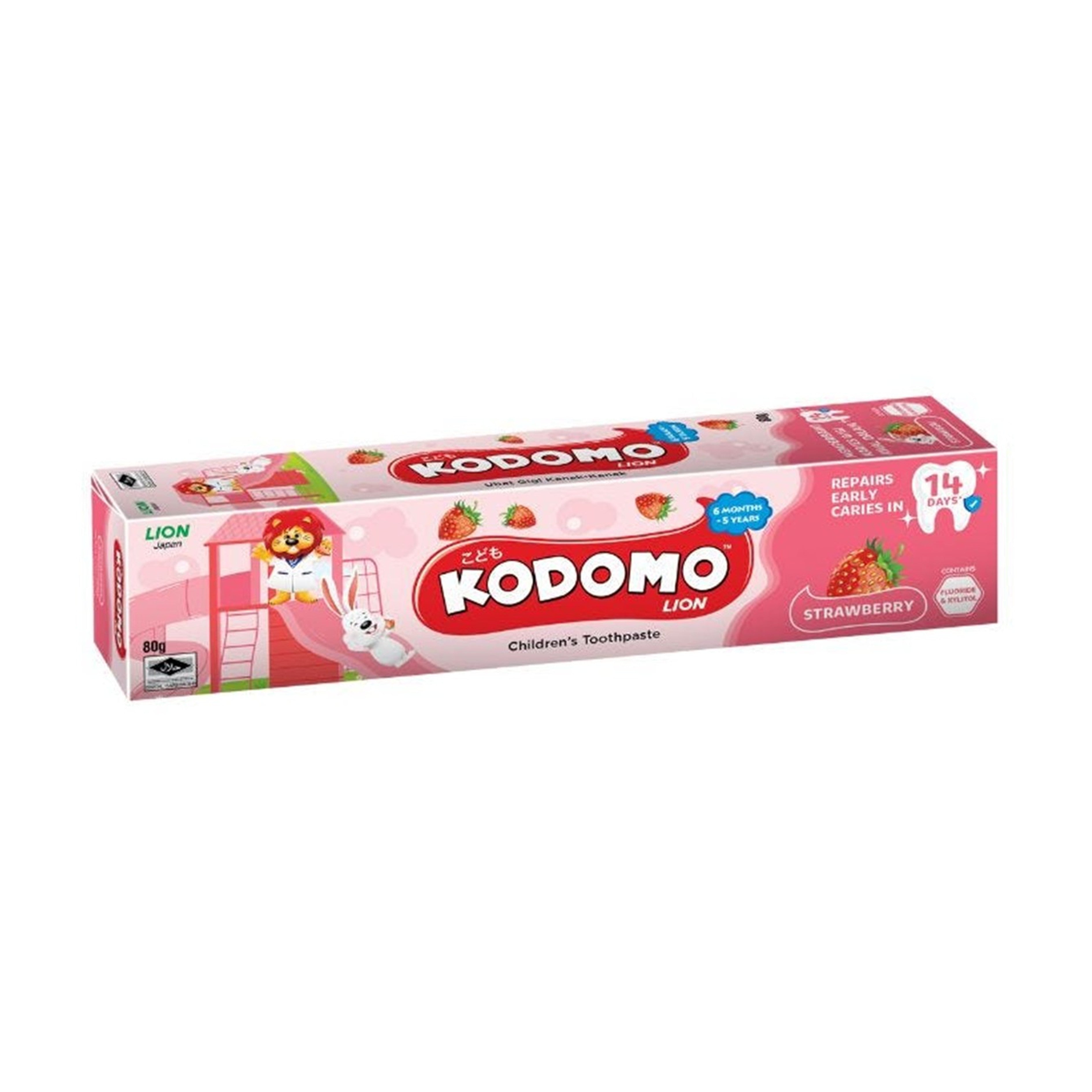 Kodomo Lion Children's Toothpaste - Strawberry Flavour (80g)