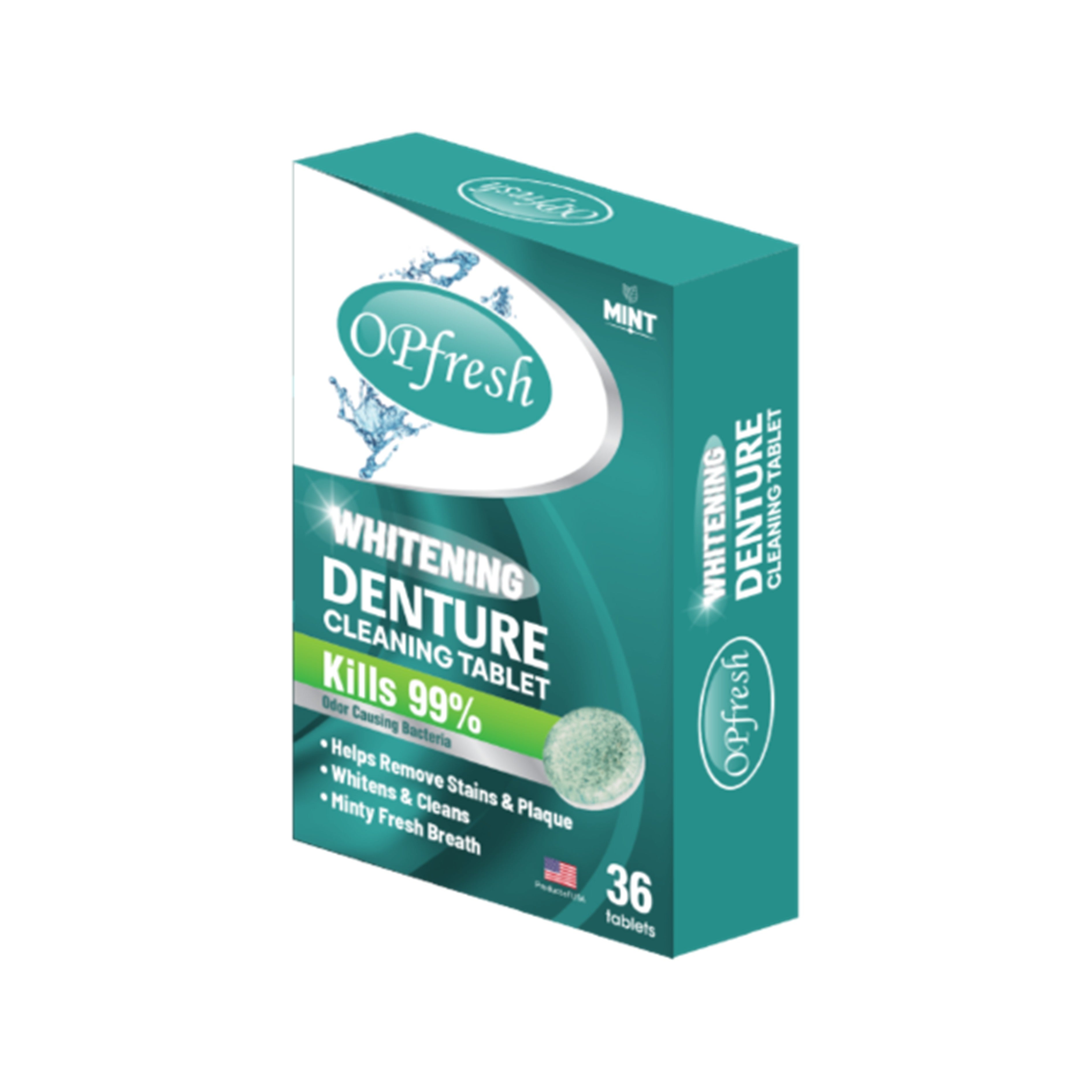 OPfresh Denture Cleaning Tablet 36's (Whitening)