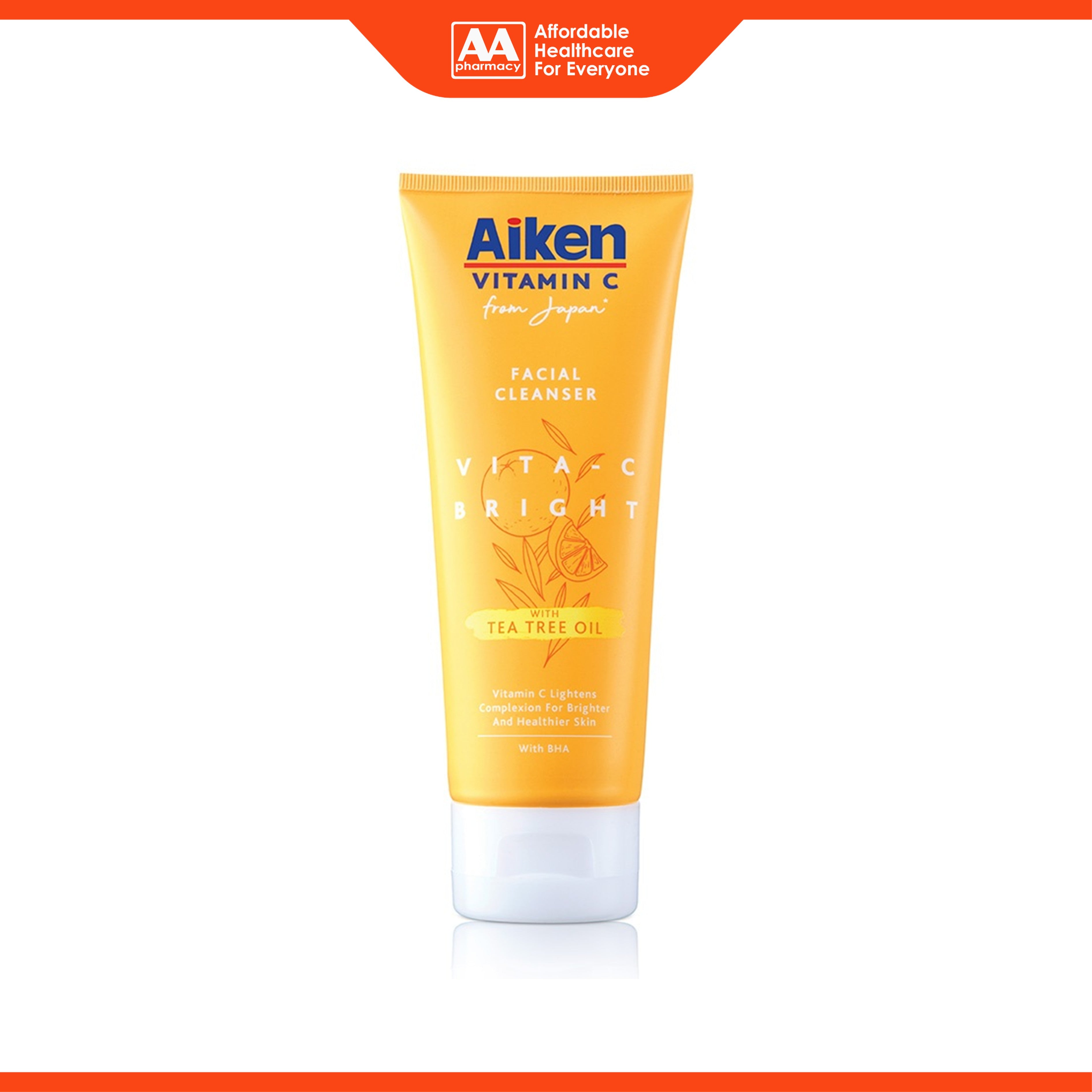 Aiken Vitamin C Facial Cleanser with Tea Tree Oil and BHA 100g (Vita-C Bright)
