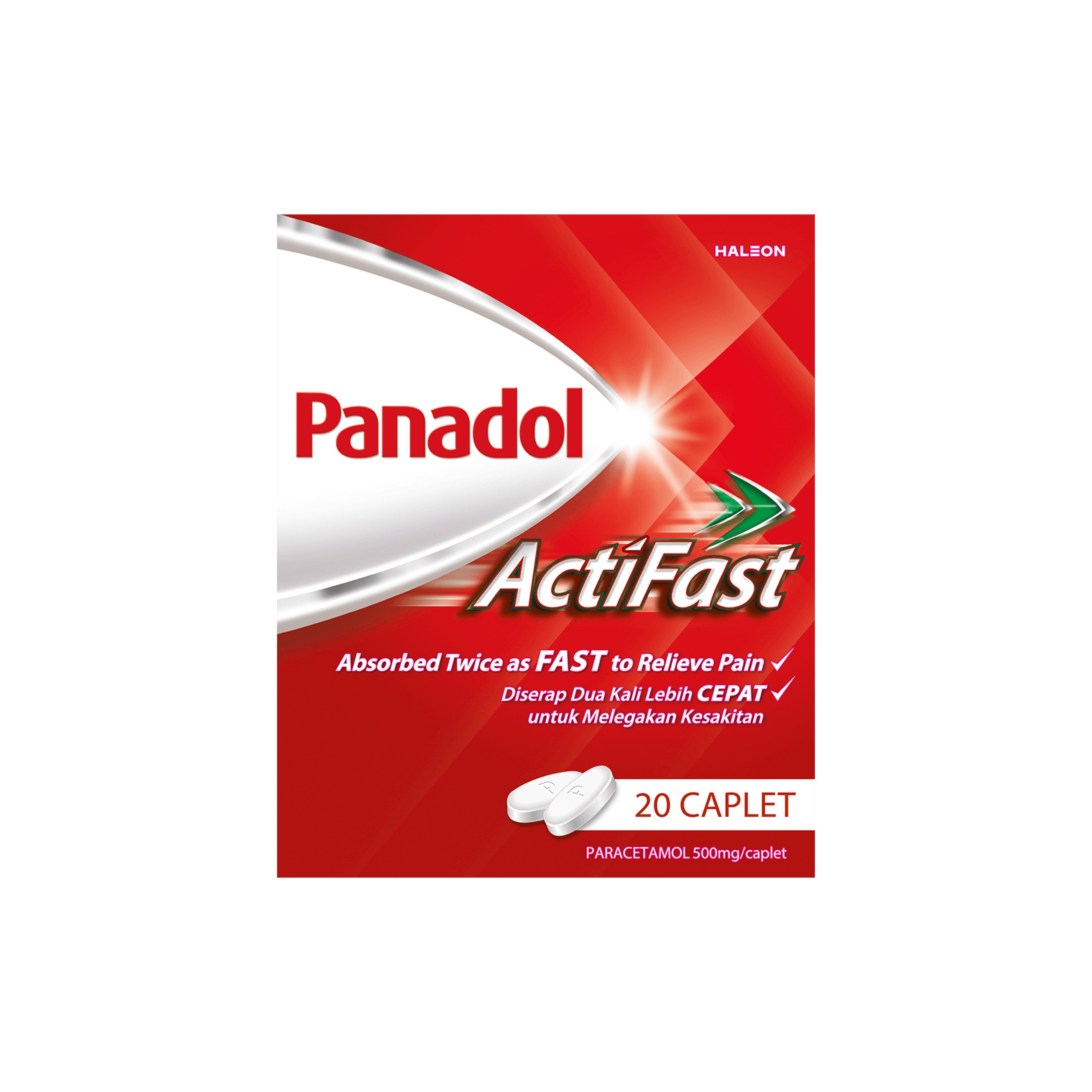 Panadol ActiFast 500mg Caplet 2x10's