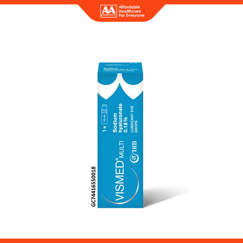 Vismed Multi (Sodium Hyaluronate 0.18%) Lubricant Eye Drops 10mL