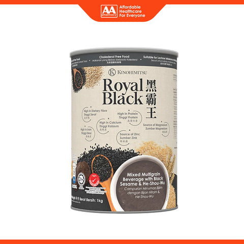 Kinohimitsu Royal Black (Mixed Multigrain Beverage with Black Sesame and He-Shou-Wu) 1kg
