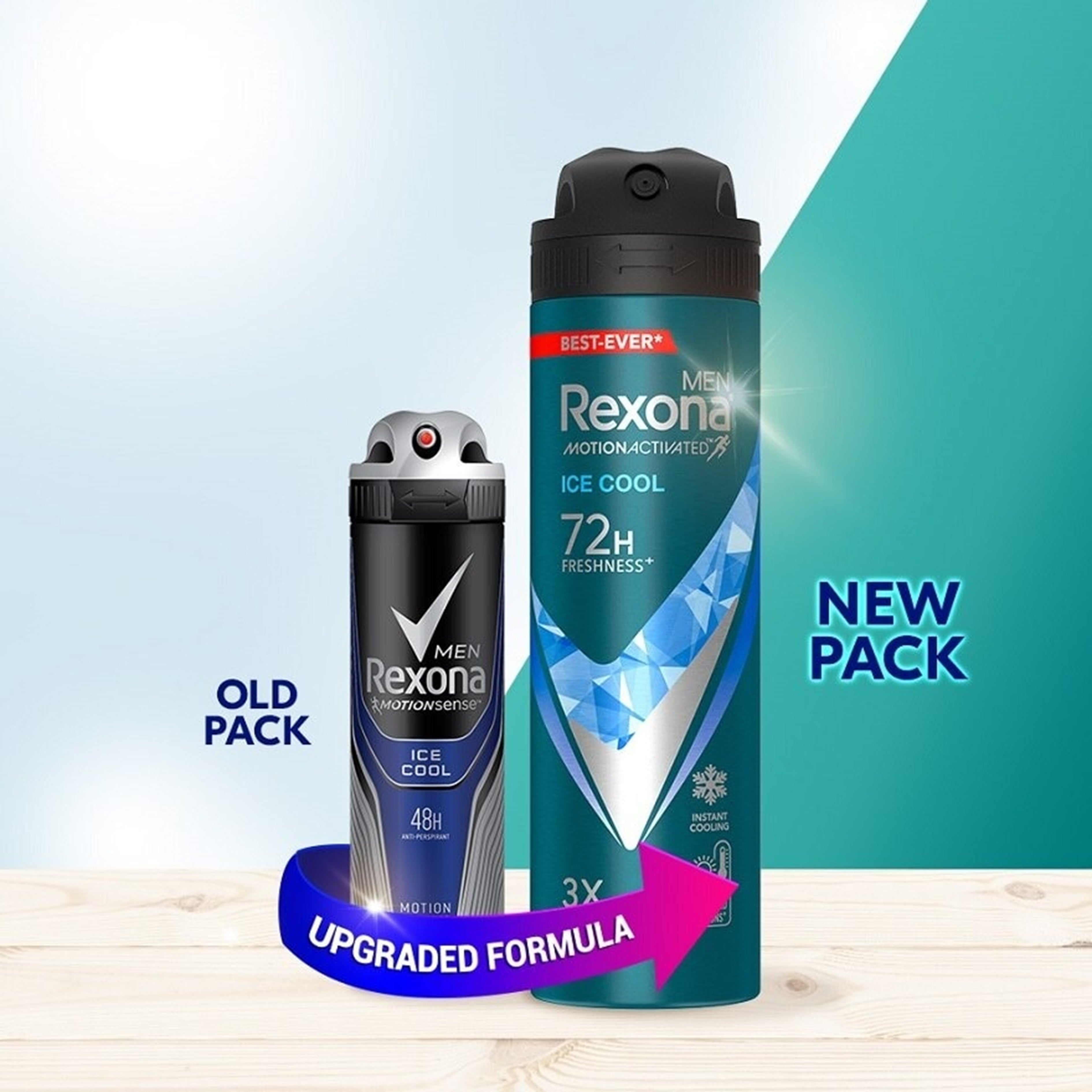 Rexona Men Motion Activated Antiperspirant Spray (Ice Cool 72H Freshness) 135mL [Limited Edition FIFA]