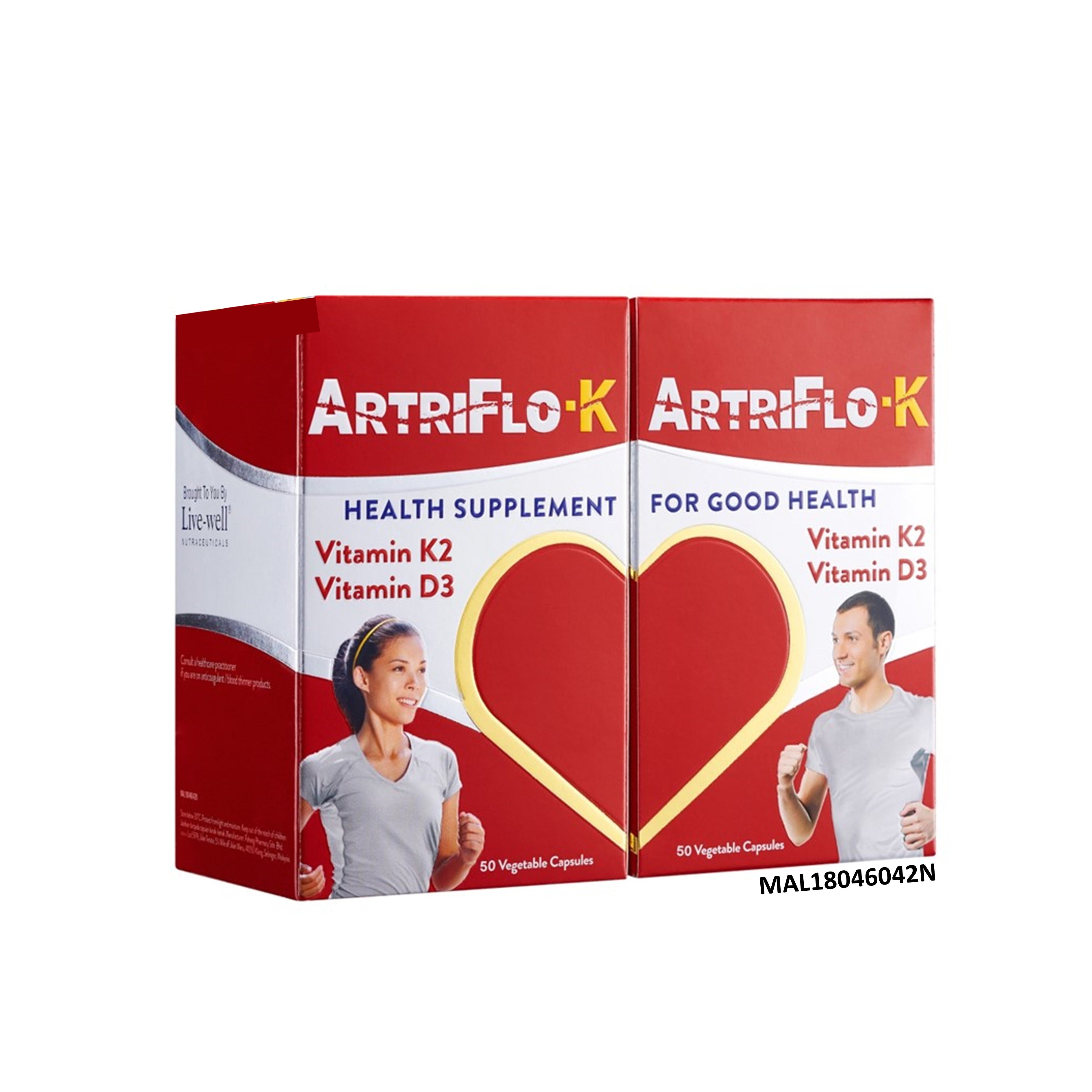 Live-Well ArtriFlo-K Vegecapsule 2x50's