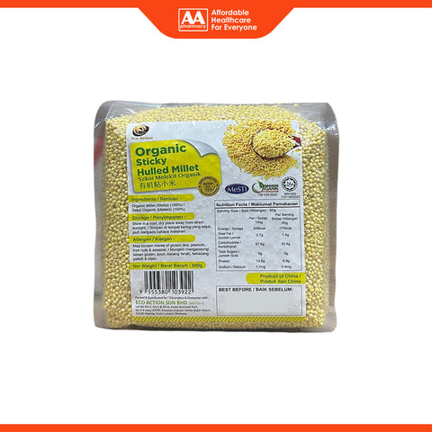 Eco Action Organic Sticky Hulled Millet 500g