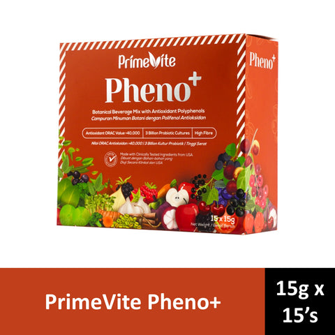 PrimeVite Pheno+ Botanical Beverage Mix with Antioxidant Polyphenols Sachet 15gx15's